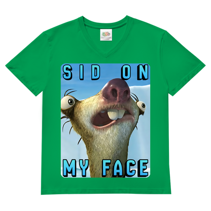 SID ON MY FACE - Herren V-Neck T-Shirt Kelly Green