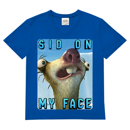 SID ON MY FACE - Herren V-Neck T-Shirt Royal Blue