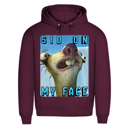 SID ON MY FACE - Herren Premium Bio Hoodie Burgundy
