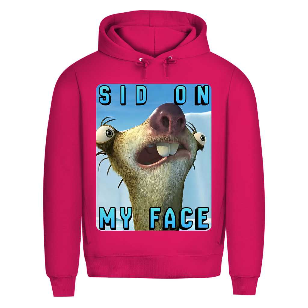 SID ON MY FACE - Herren Premium Bio Hoodie Magenta Pink