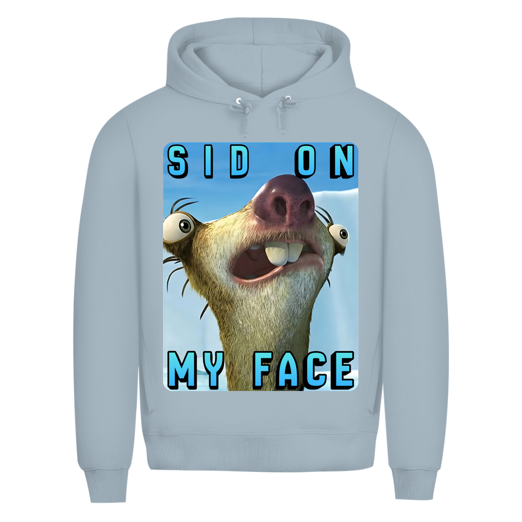 SID ON MY FACE - Herren Premium Bio Hoodie Blue Fog