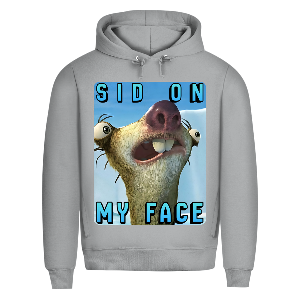 SID ON MY FACE - Herren Premium Bio Hoodie Heather Grey