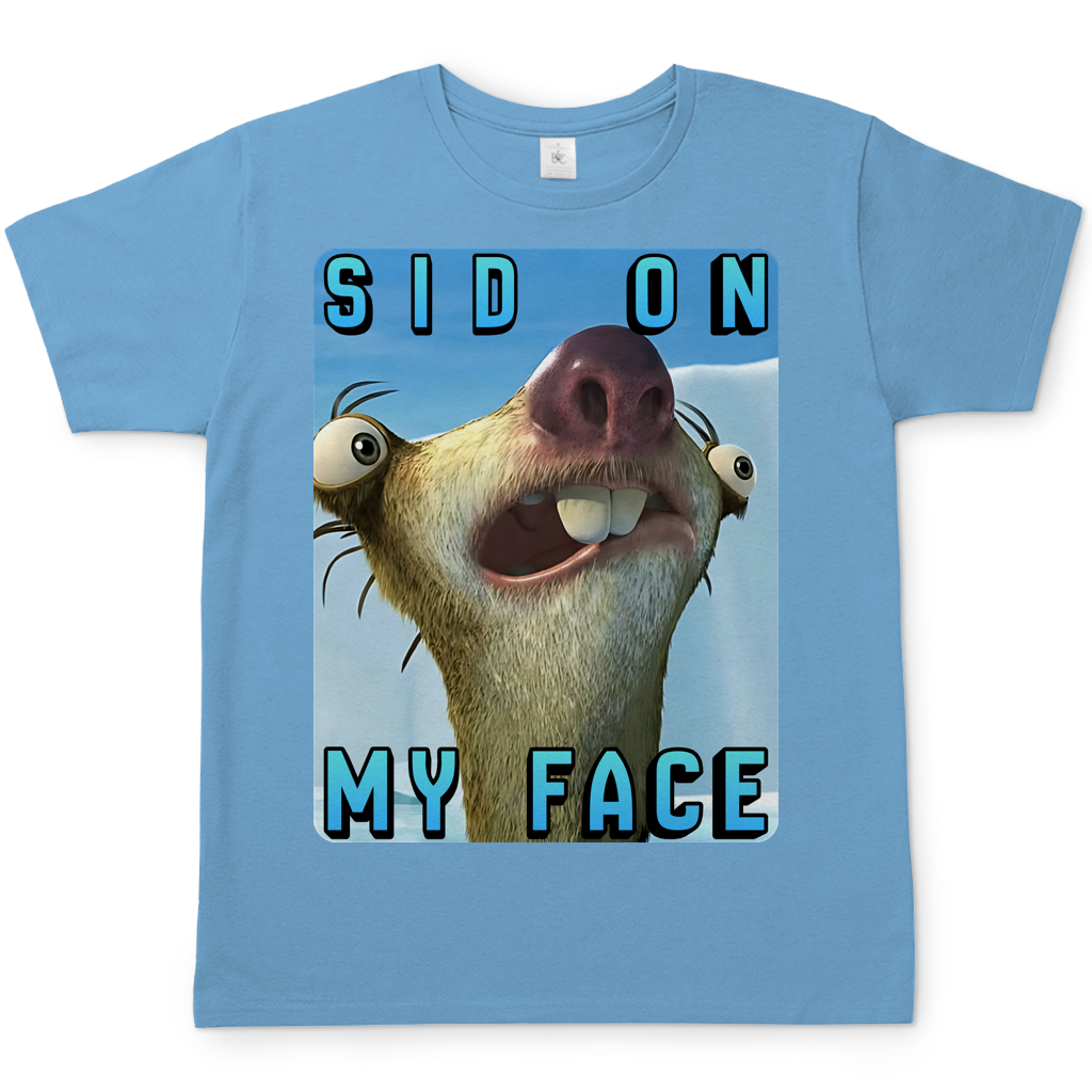SID ON MY FACE - Herren T-Shirt Sky Blue