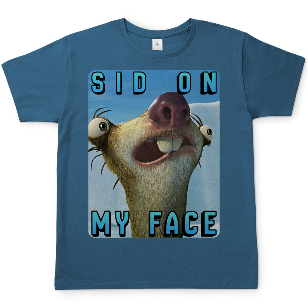 SID ON MY FACE - Herren T-Shirt Stone Blue