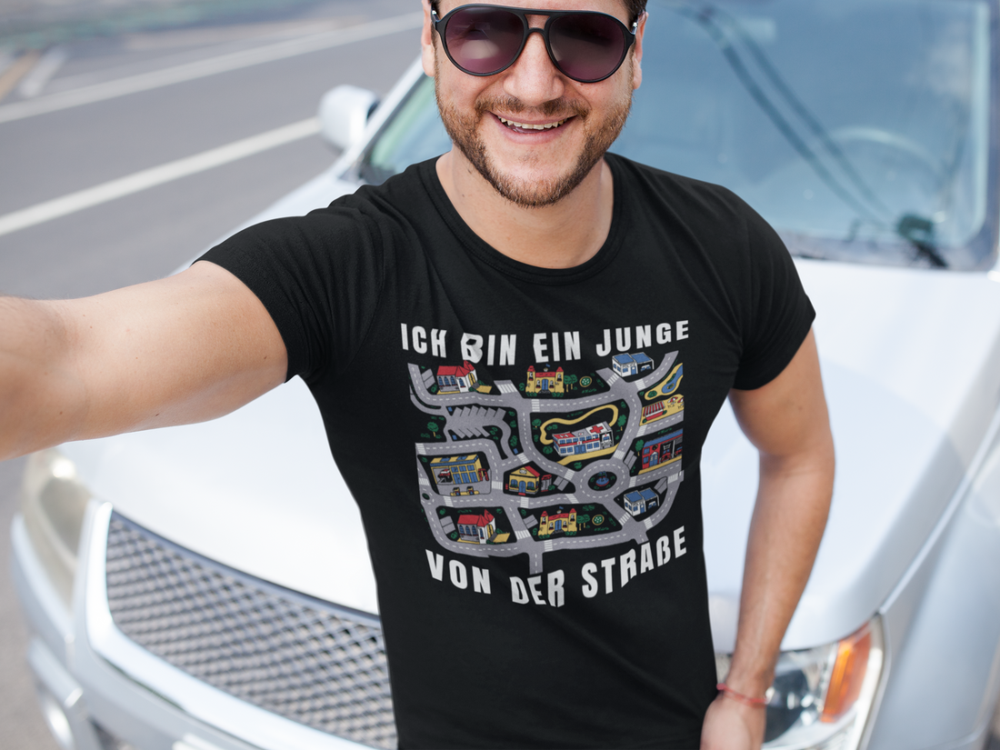 Retro Spielteppich Shirt Männer – Ich bin ein Junge von der Straße Funshirt