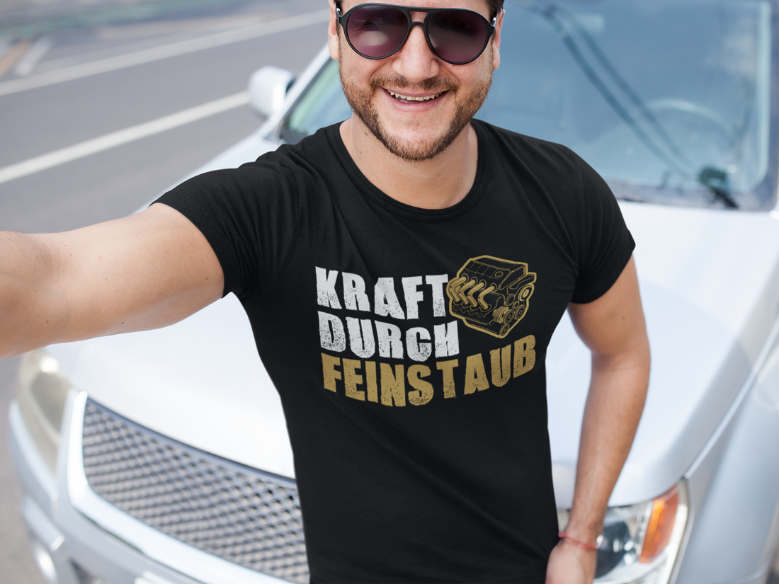 Diesel Shirt Männer – Kraft durch Feinstaub Spruch für Schrauber &amp; Motor Freaks