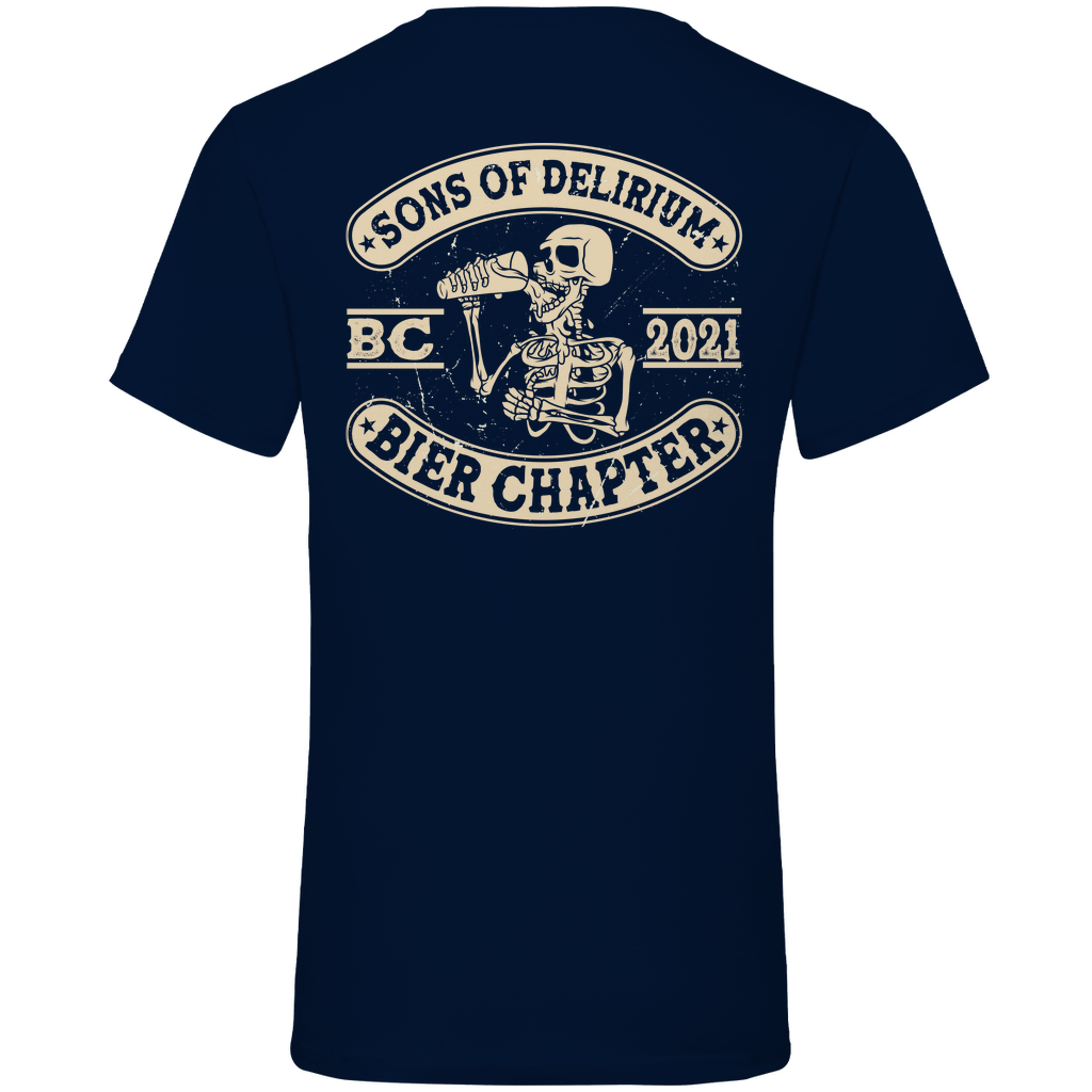 Sons of Delirium BC 2021 Bier Chapter - Herren V-Neck Shirt Navy