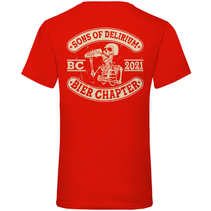 Sons of Delirium BC 2021 Bier Chapter - Herren V-Neck Shirt Red