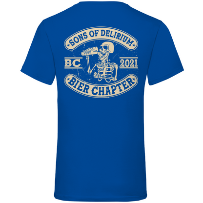 Sons of Delirium BC 2021 Bier Chapter - Herren V-Neck Shirt Royal Blue