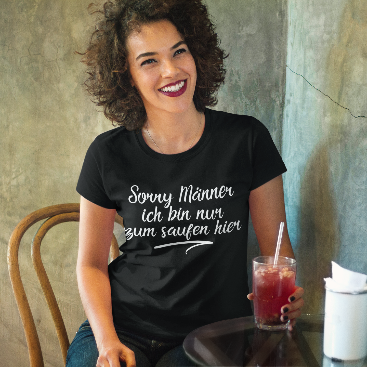 Sorry Männer ich bin nur zum saufen hier - Damenshirt