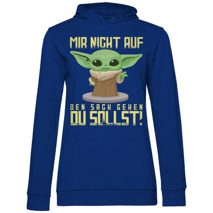 Mir nicht auf den Sack gehen du sollst Baby Yoda Grogu - Damen Hoodie Royal