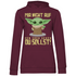 Mir nicht auf den Sack gehen du sollst Baby Yoda Grogu - Damen Hoodie Wine