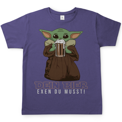 Dein Bier exen du musst Baby Yoda - Herren Shirt Millennial Lilac