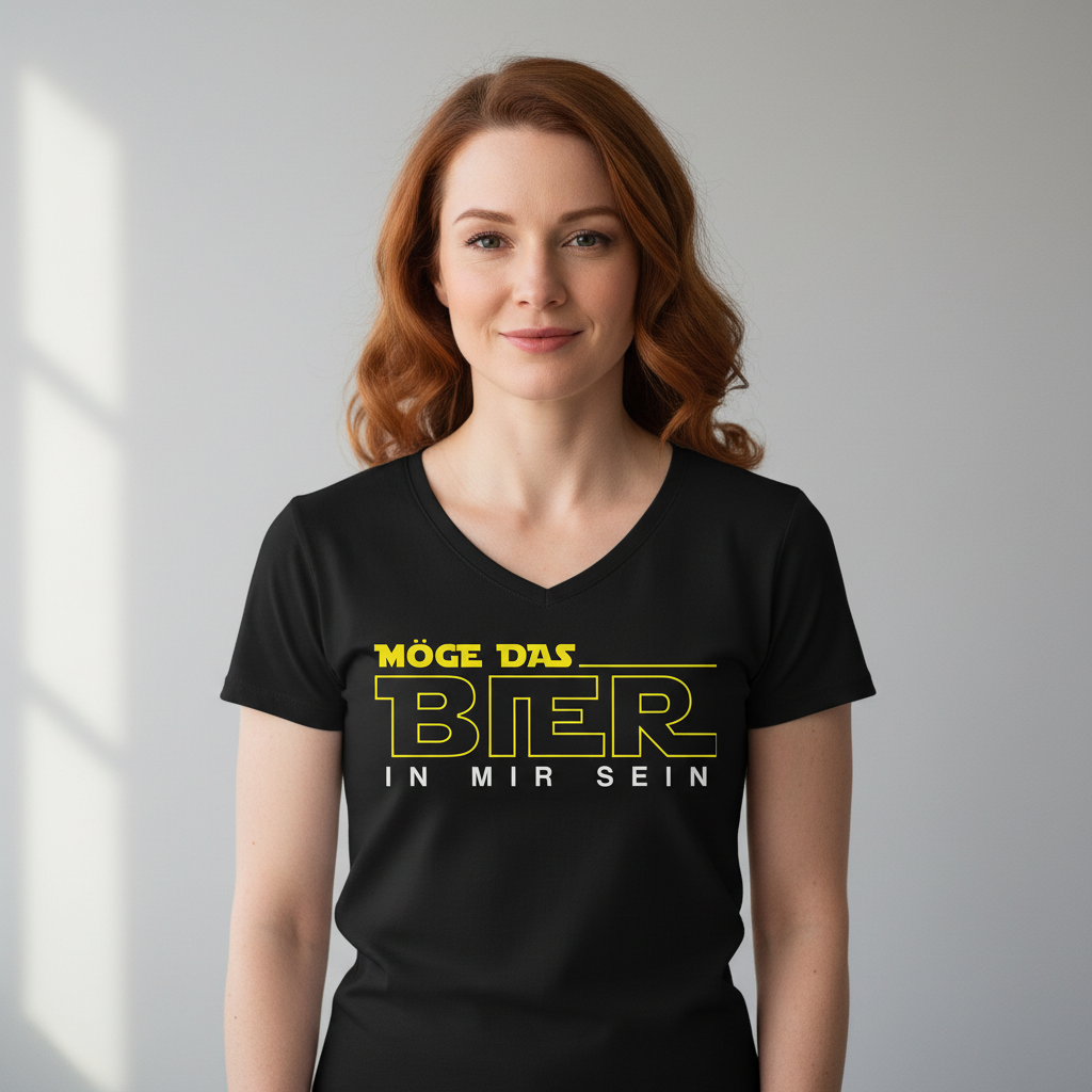 Möge das Bier in mir sein - Star Wars - V-Neck Damenshirt
