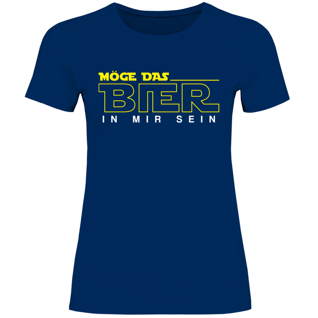 Möge das Bier in mir sein - Star Wars - Damenshirt Navy