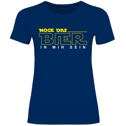 Möge das Bier in mir sein - Star Wars - Damenshirt Navy