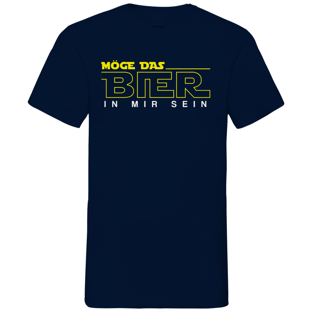 Möge das Bier in mir sein - Star Wars - Herren V-Neck Shirt Navy
