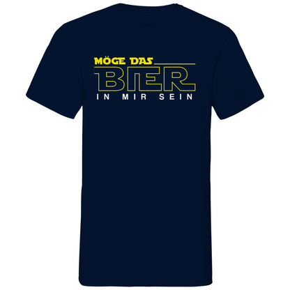 Möge das Bier in mir sein - Star Wars - Herren V-Neck Shirt Navy