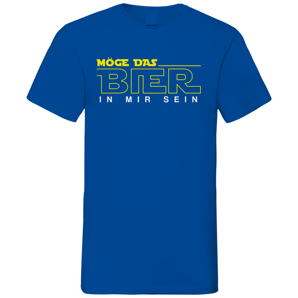 Möge das Bier in mir sein - Star Wars - Herren V-Neck Shirt Royal Blue