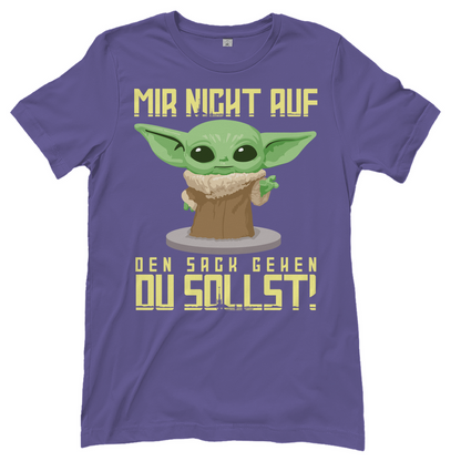 Mir nicht auf den Sack gehen du sollst Baby Yoda Grogu - Damenshirt Millennial Lilac