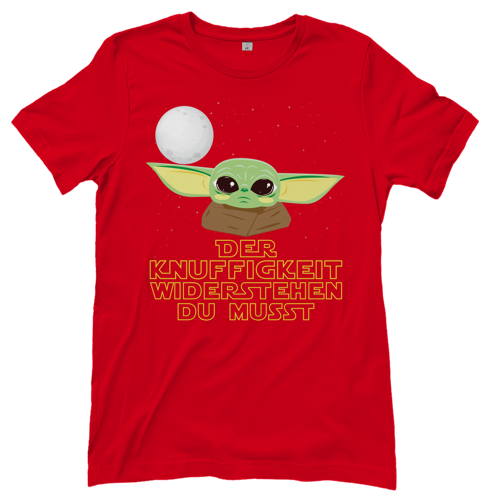 Der Knuffigkeit widerstehen du musst - Baby Yoda Grogu - Damenshirt Red