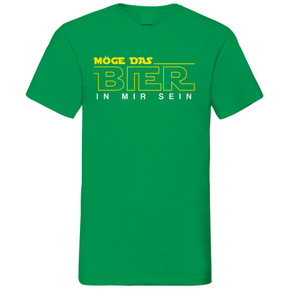 Möge das Bier in mir sein - Star Wars - Herren V-Neck Shirt Kelly Green