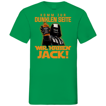 Komm zur dunklen Seite wir haben Jack Darth Vader - Herren V-Neck Shirt Kelly Green