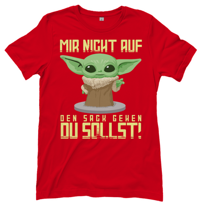 Mir nicht auf den Sack gehen du sollst Baby Yoda Grogu - Damenshirt Red