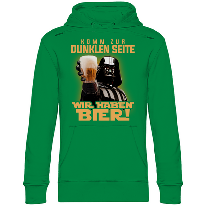 Komm zur dunklen Seite wir haben Bier Darth Vader - Unisex Hoodie Kelly Green
