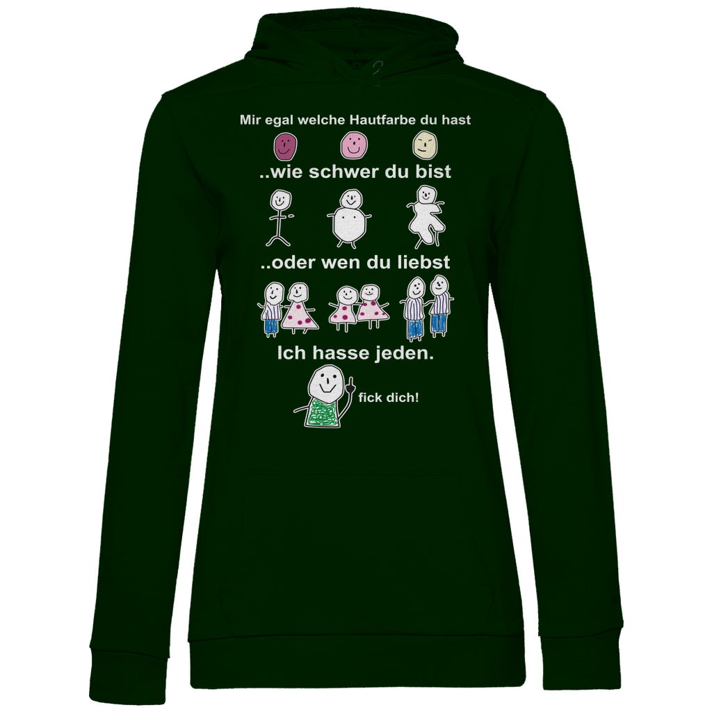 Mir egal welche Hautfarbe du hast - Damen Hoodie Forest Green