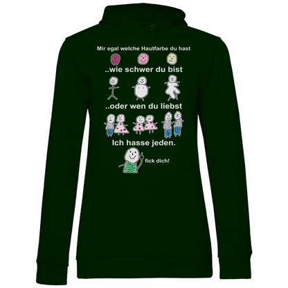 Mir egal welche Hautfarbe du hast - Damen Hoodie Forest Green