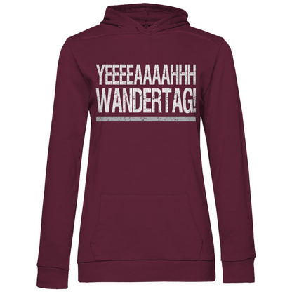 YEEEAH Wandertag! - Damen Hoodie Wine