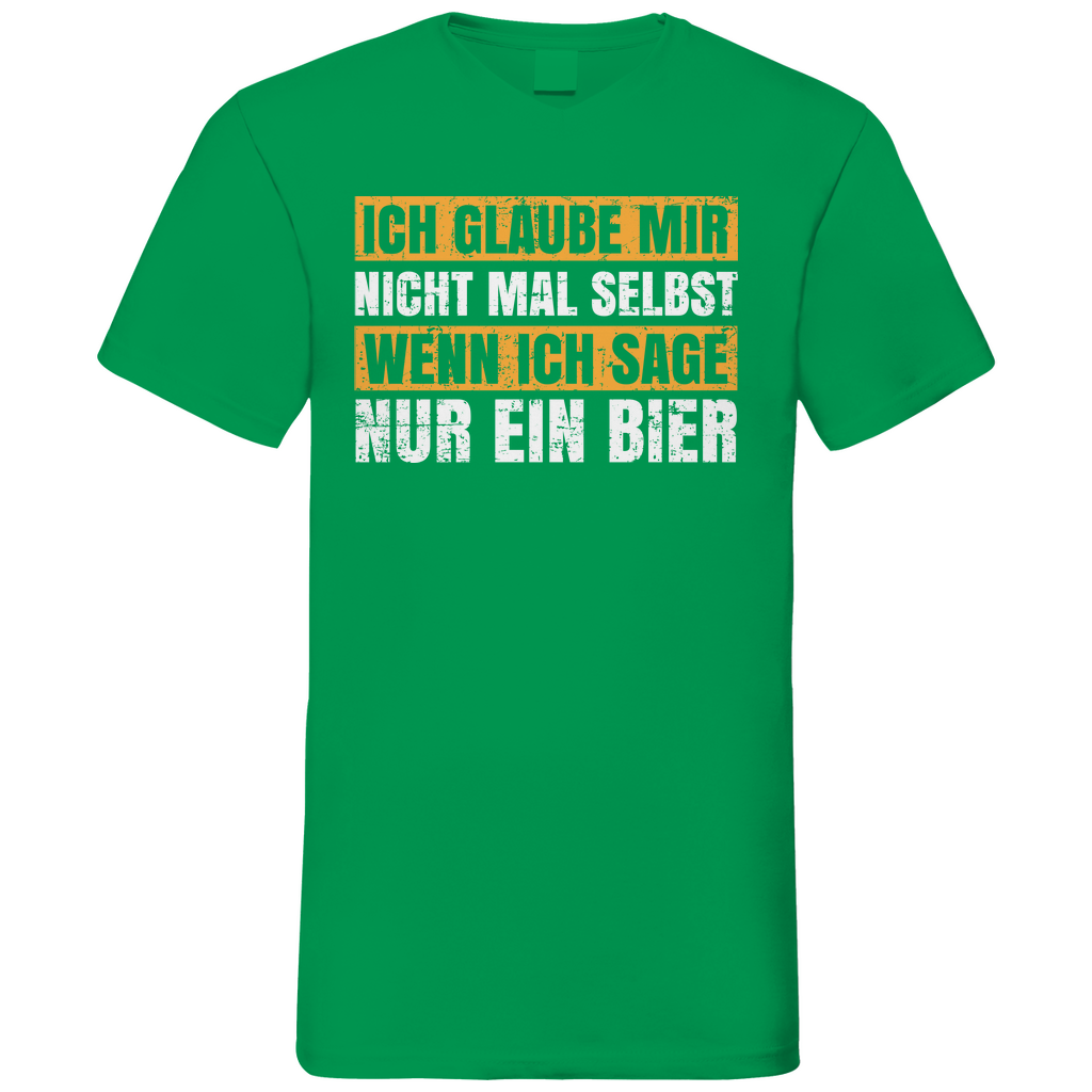 Ich glaube mir nicht mal selbst - Herren V-Neck Shirt Kelly Green