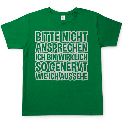 Bitte nicht ansprechen ich bin genervt - Herren Shirt Kelly Green
