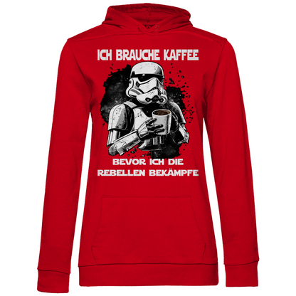 Ich brauche Kaffee - Stormtrooper - Damen Hoodie Red