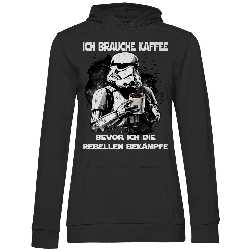 Ich brauche Kaffee - Stormtrooper - Damen Hoodie Black