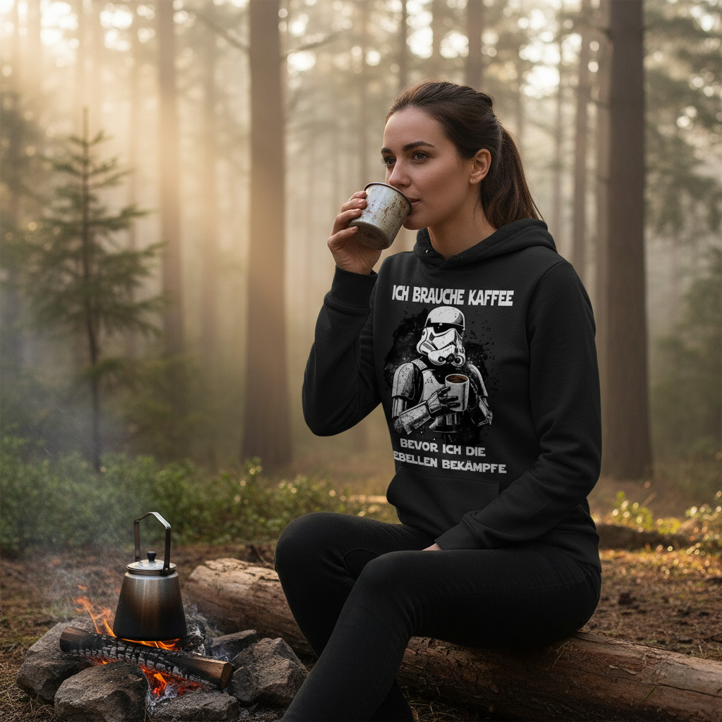 Ich brauche Kaffee - Stormtrooper - Damen Hoodie