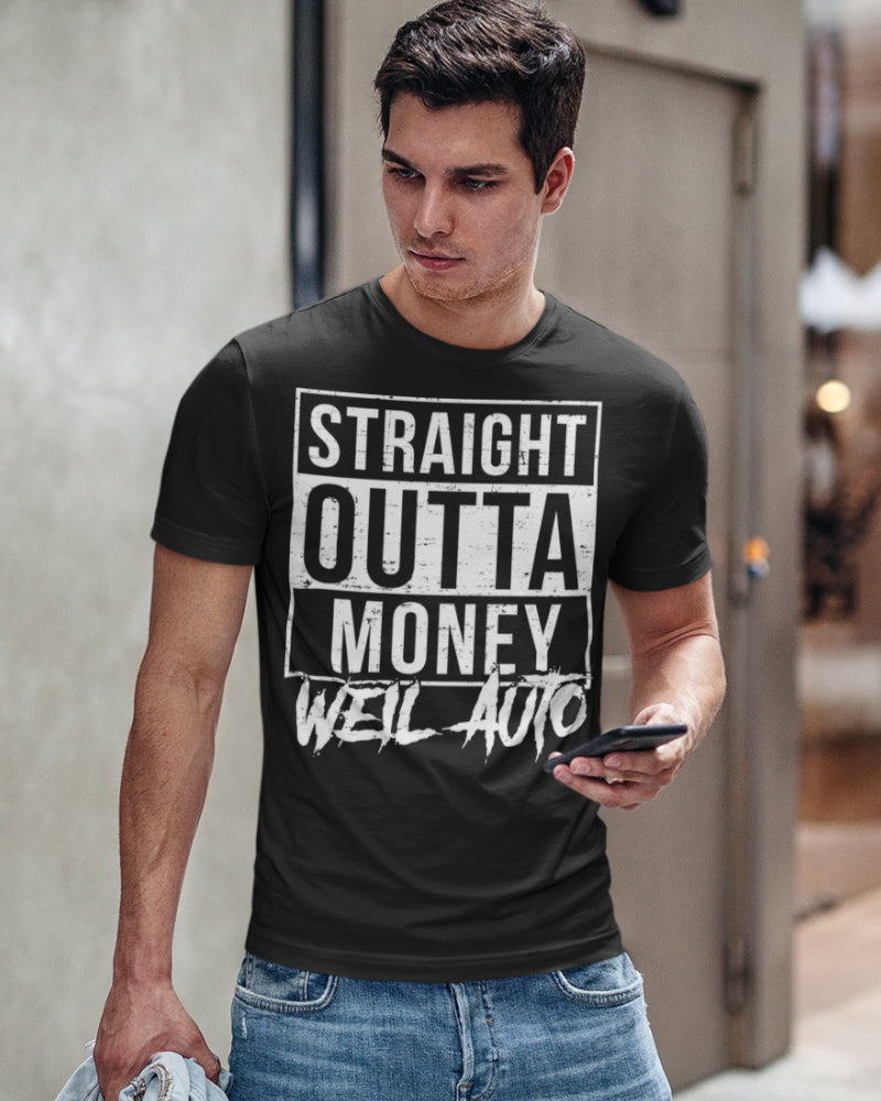 Auto Tuning T-Shirt Männer – Straight Outta Money weil Auto – Schrauber Oberteil
