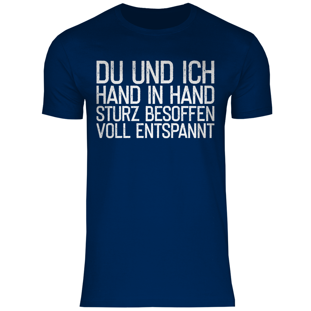 Du und ich Hand in Hand - Herren Shirt Navy