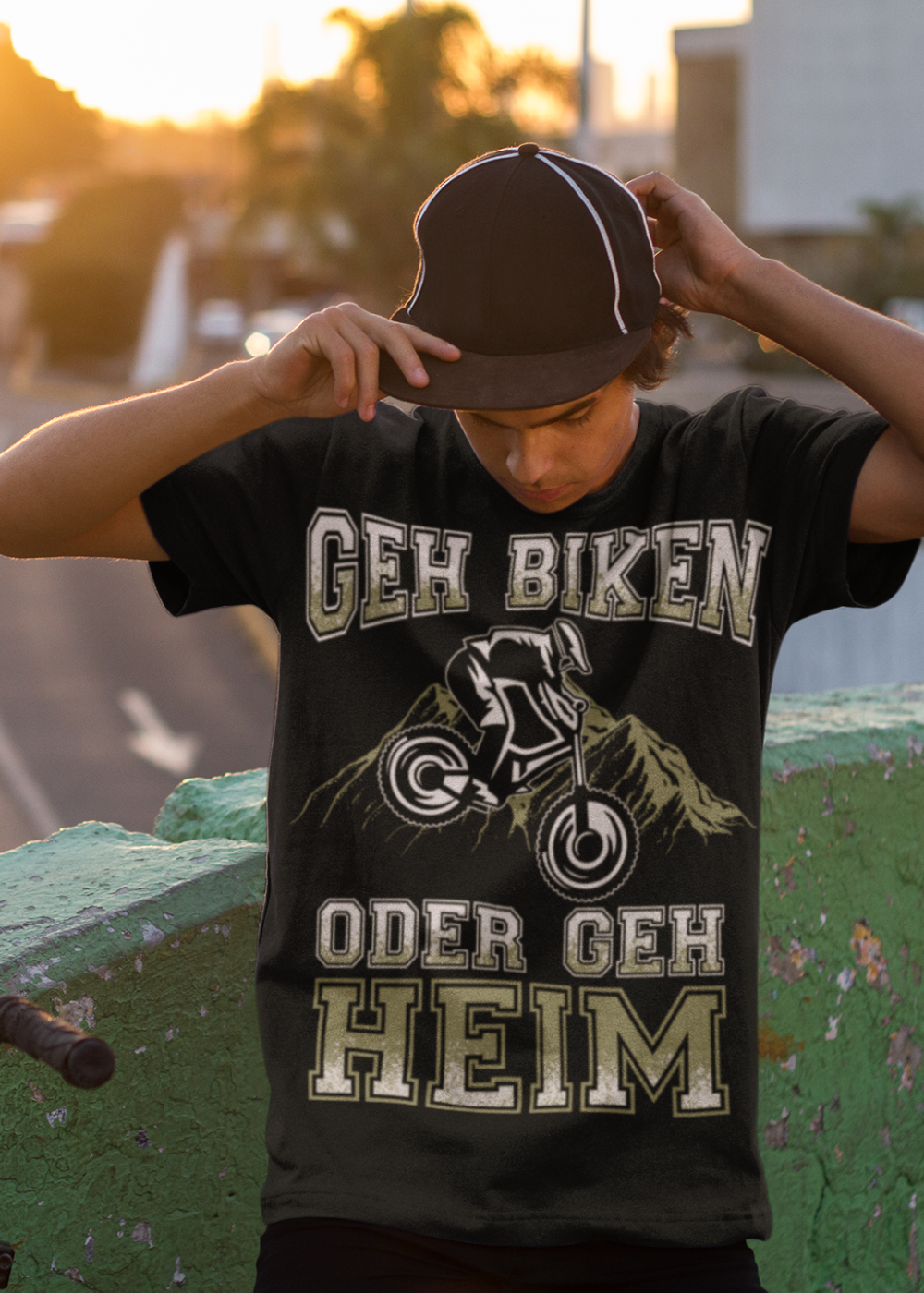 MTB Shirt Männer – Geh Biken oder geh Heim – Cooles Mountainbike Funshirt