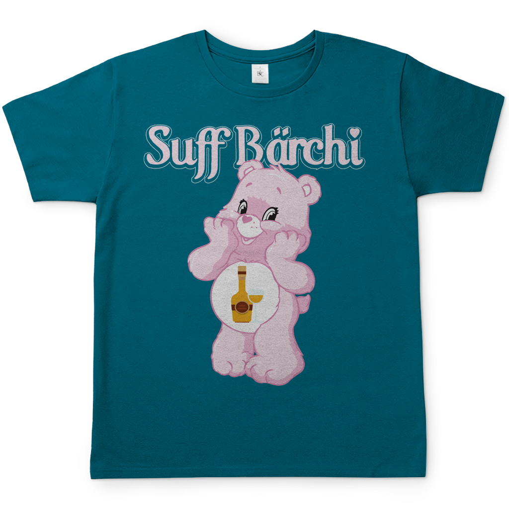 Diva Blue Herren Shirt Suff Bärchi lustiges Bier Shirt für Männer, Frontansicht