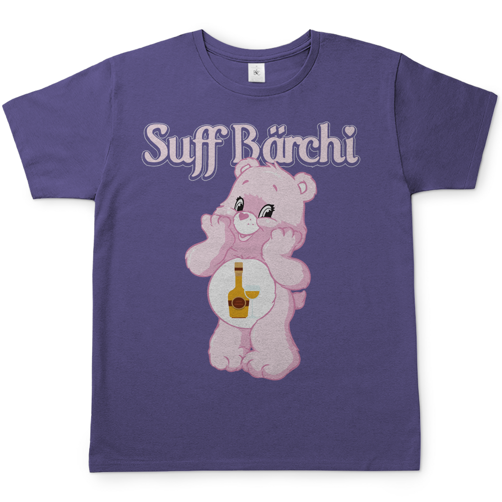 Millennial Lilac Herren Shirt Suff Bärchi lustiges Sauf Shirt mit Glücksbärchi, Frontansicht