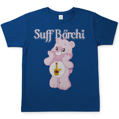 Royal Blue Herren Shirt mit Suff Bärchi Aufdruck Glücksbärchi Alkohol Parodie, Frontansicht