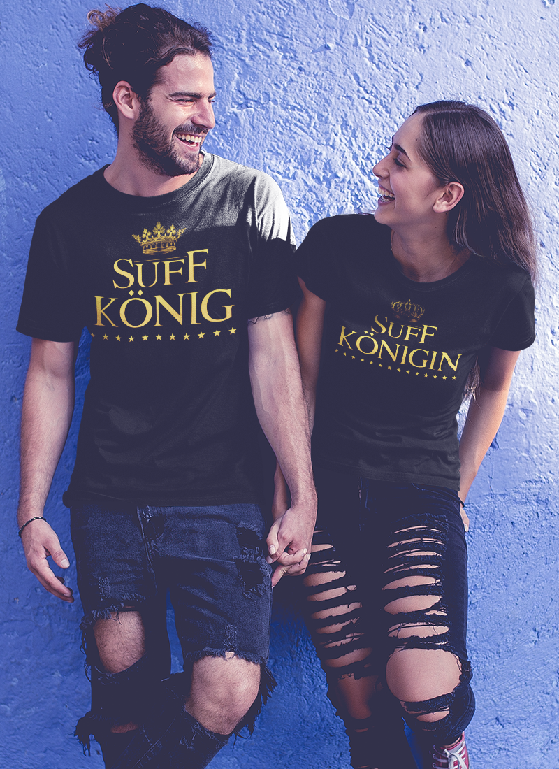 Suff König Shirt für Herren – Lustiges Partyshirt für Bierkönige &amp; Trinker