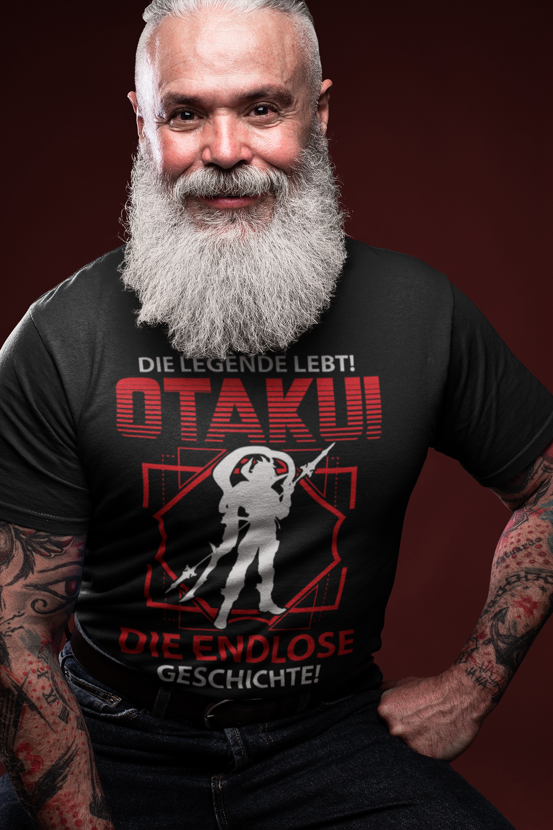 Otaku Shirt Männer – Die Legende lebt Anime Fan T-Shirt Stolzer Anime Krieger