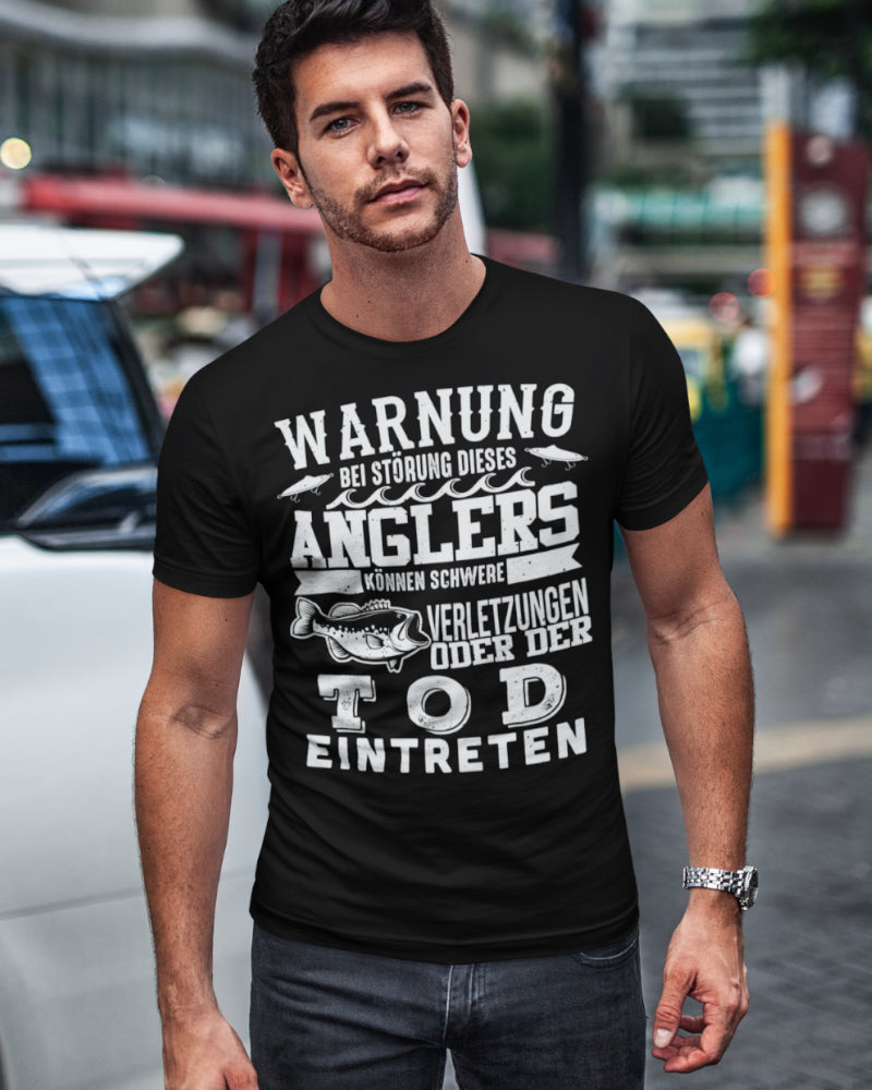 Fischer Shirt Männer – Bei Störung dieses Anglers drohen Verletzungen