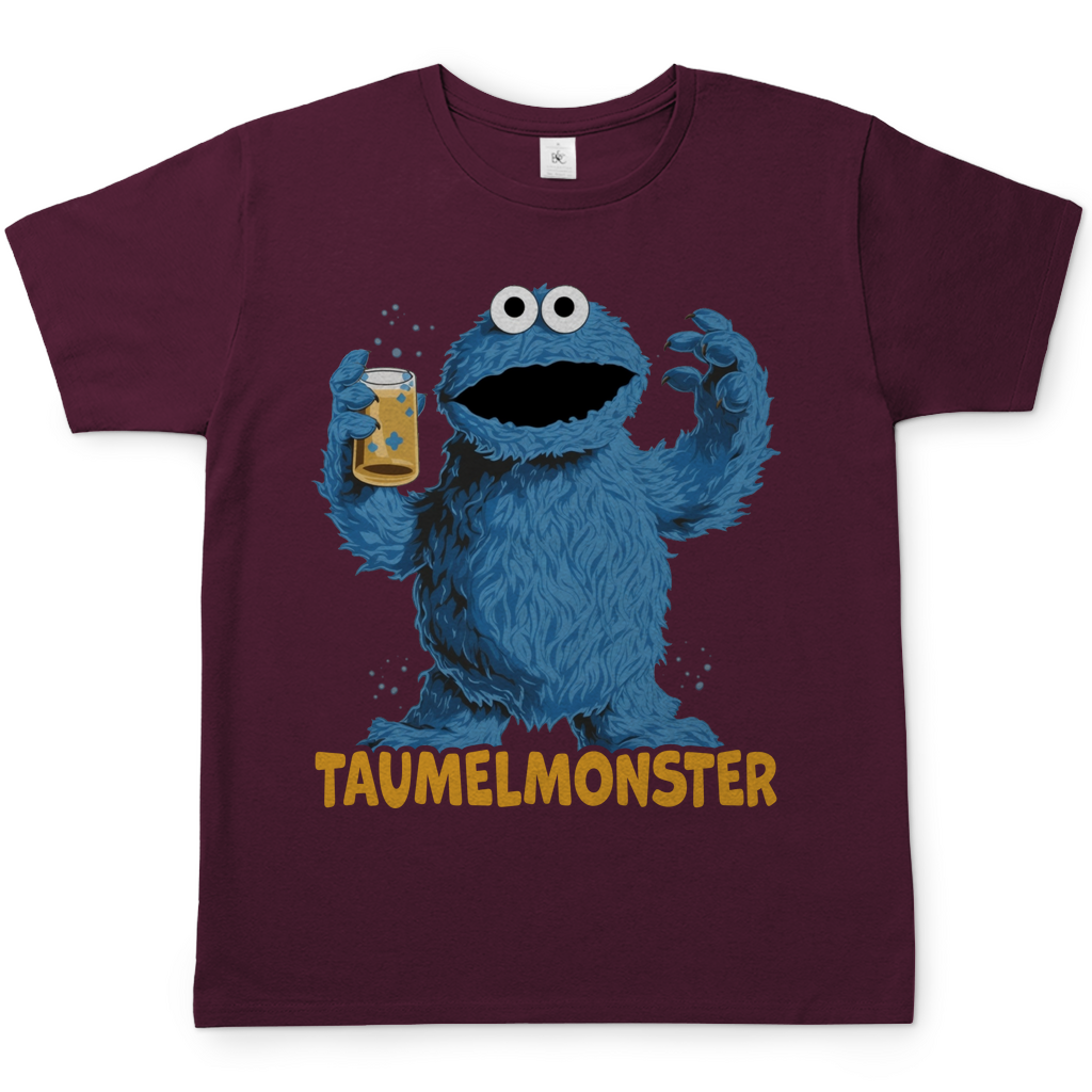 Sesamstraße - Taumel Krümelmonster - Herren Shirt Burgundy