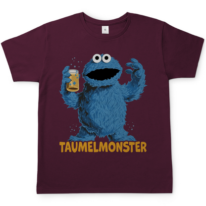 Sesamstraße - Taumel Krümelmonster - Herren Shirt Burgundy