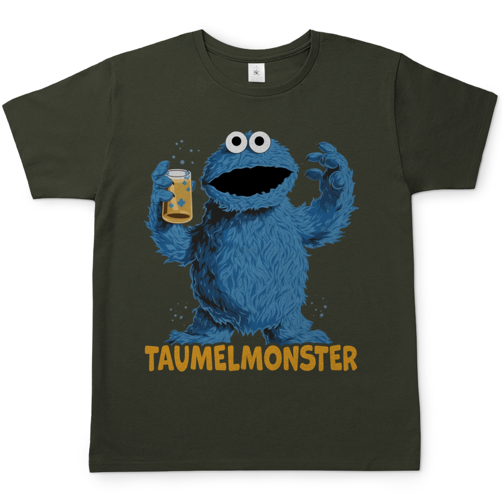Sesamstraße - Taumel Krümelmonster - Herren Shirt Urban Khaki