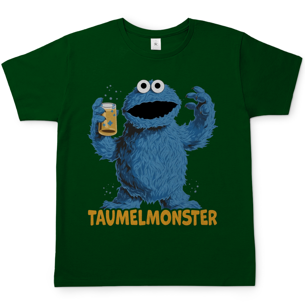 Sesamstraße - Taumel Krümelmonster - Herren Shirt Bottle Green